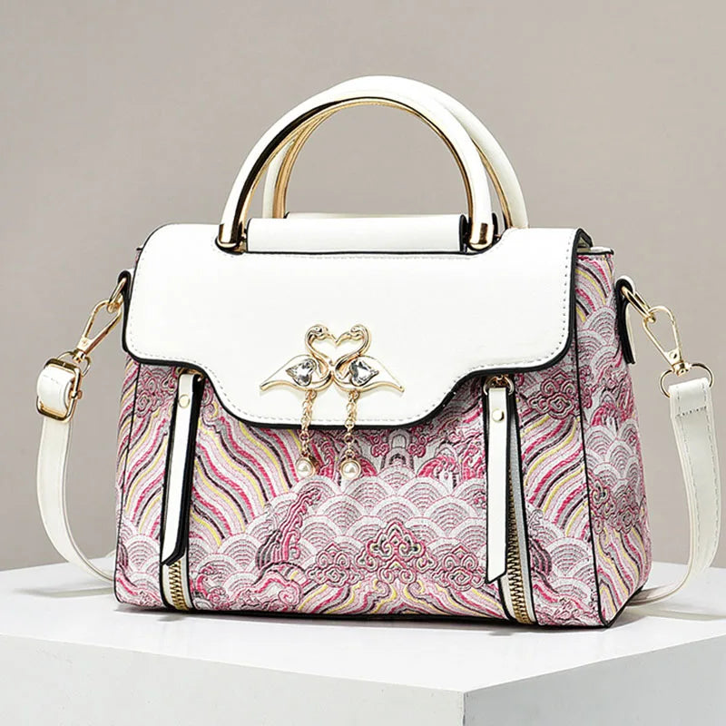 Luxury Designer Tote Bag - Bow Detail Shoulder Handbag