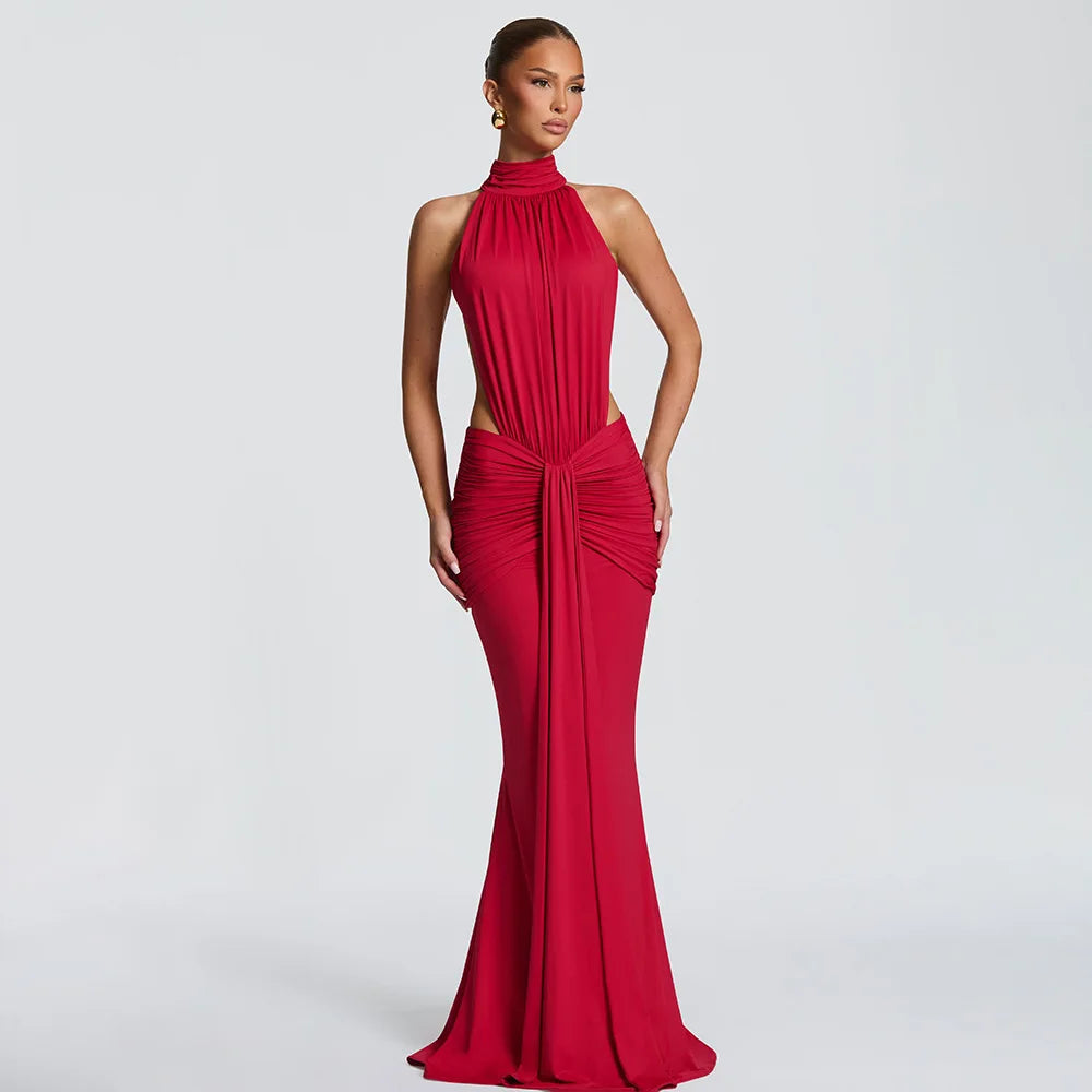 Backless Bodycon Turtleneck Dress | OWNLUXE