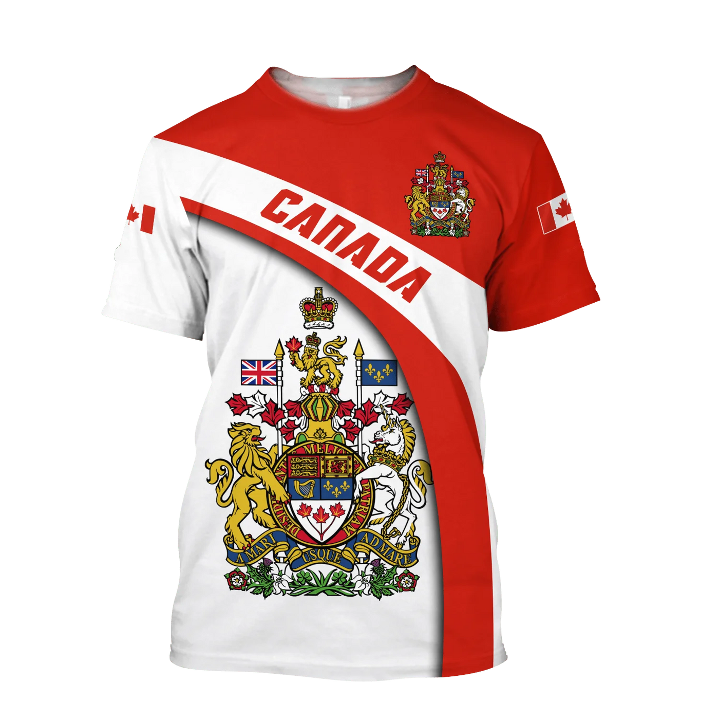 Canada Flag Graphic T-Shirt – 3D Print Oversized Tee | OWNLUXE