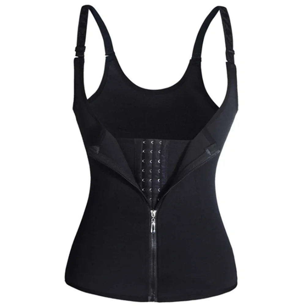 Zip-Up Tummy-Control Sleeveless Tank Top | OWNLUXE