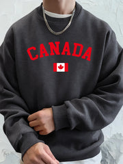 Canada Flag Crewneck Sweatshirt – Fleece Hoodie for Men | OWNLUXE