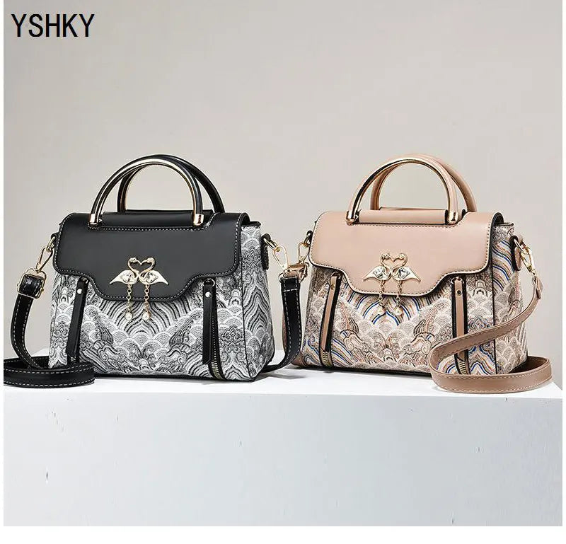 Luxury Designer Tote Bag - Bow Detail Shoulder Handbag