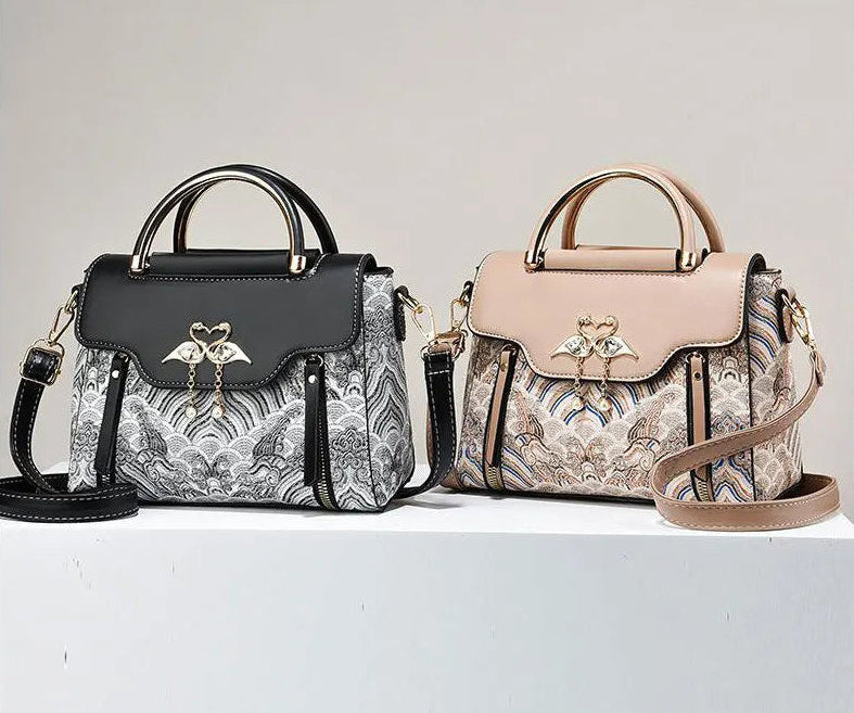 Women's Luxury Designer PU Leather Shoulder Bag - Casual Tote with Bow Decoration
