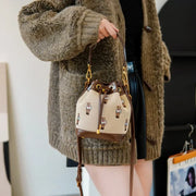 Spacious PU Leather Drawstring Bucket Bag | OWNLUXE