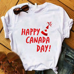 Load image into Gallery viewer, Canada Letter Print Shirt for Women – Casual Tee | T-Shirt Lettre “Canada” pour Femme – Style Décontracté
