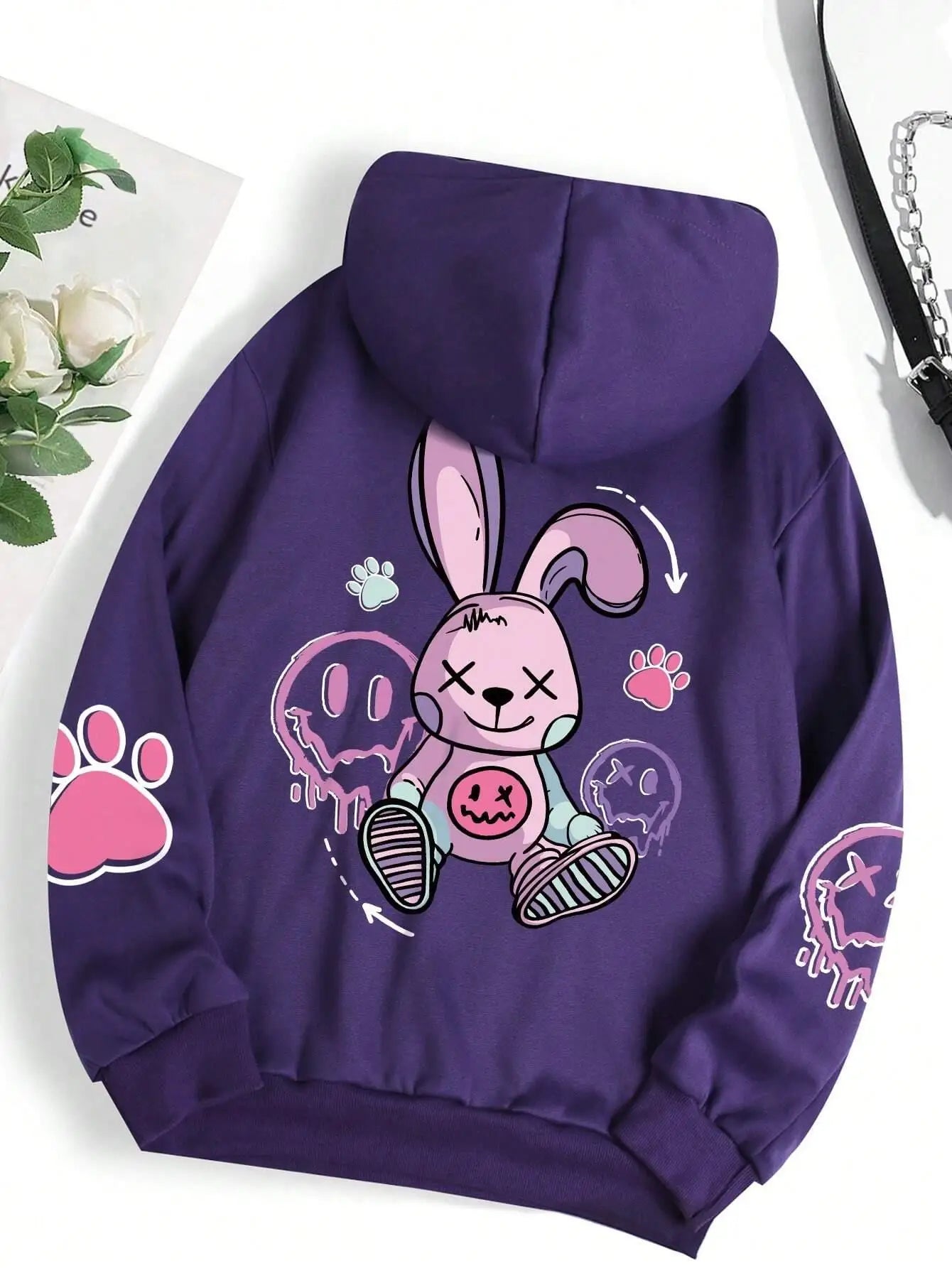 Printed Oversized Relaxed-Fit Hoodie | OWNLUXE