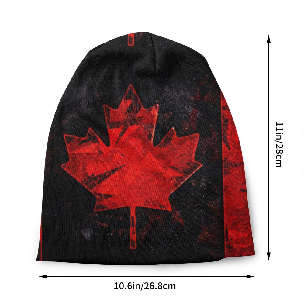 Canadian Flag Beanie – Unisex Winter Knitted Hat Canadian Patriotic | OWNLUXE