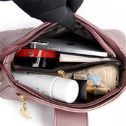 Geometric Flap Crossbody Bag – Microfiber Leather Shoulder Bag with Adjustable Strap