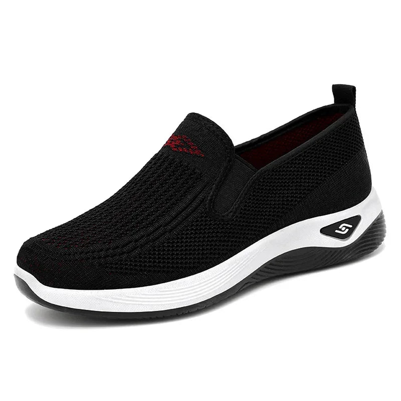 Women’s Slip-On Canvas Sneakers with Cushioned Flat Sole