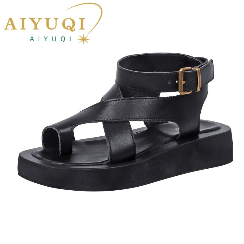 Women's Leather Sandals (Pink) | OWNLUXE