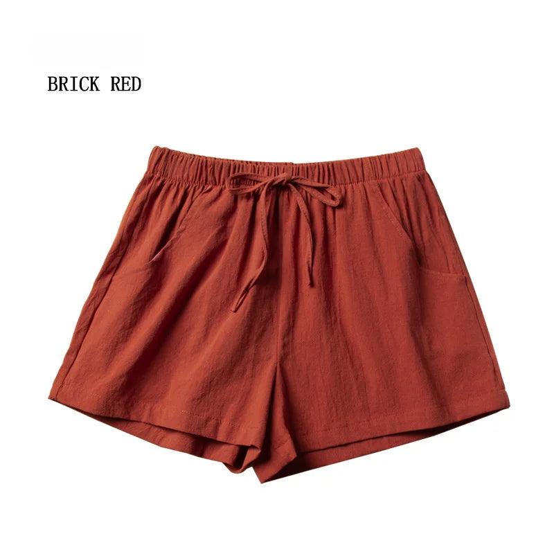 Linen High-Waist Sport Shorts | OWNLUXE