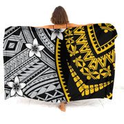 Hibiscus-Print Polynesian Sarong | OWNLUXE