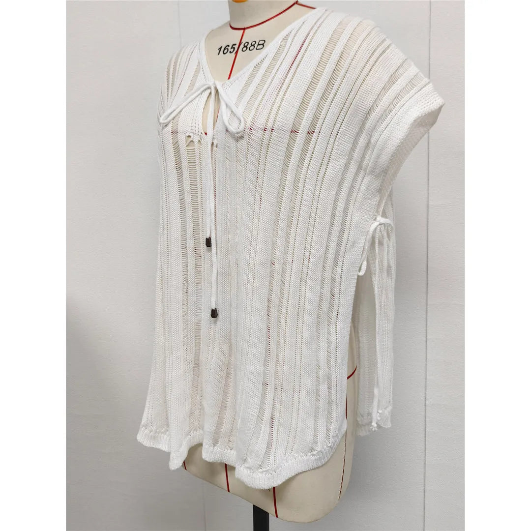 Women's Short Sleeve V-Neck Swim Cover-Up | OWNLUXE