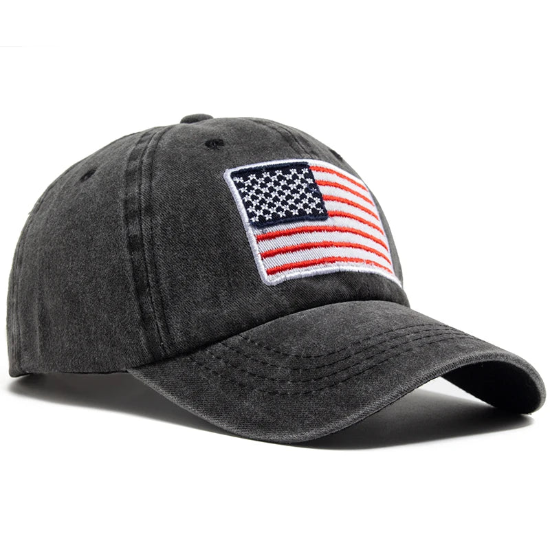Cotton Retro Baseball Cap Flag | OWNLUXE