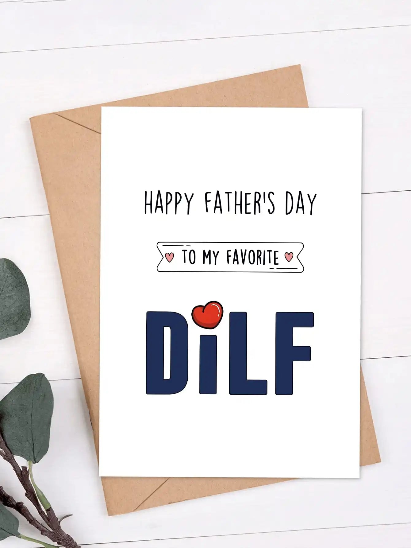Father's Day Card for Husband - 'My Favorite DILF' Greeting, Perfect Gift from Wife