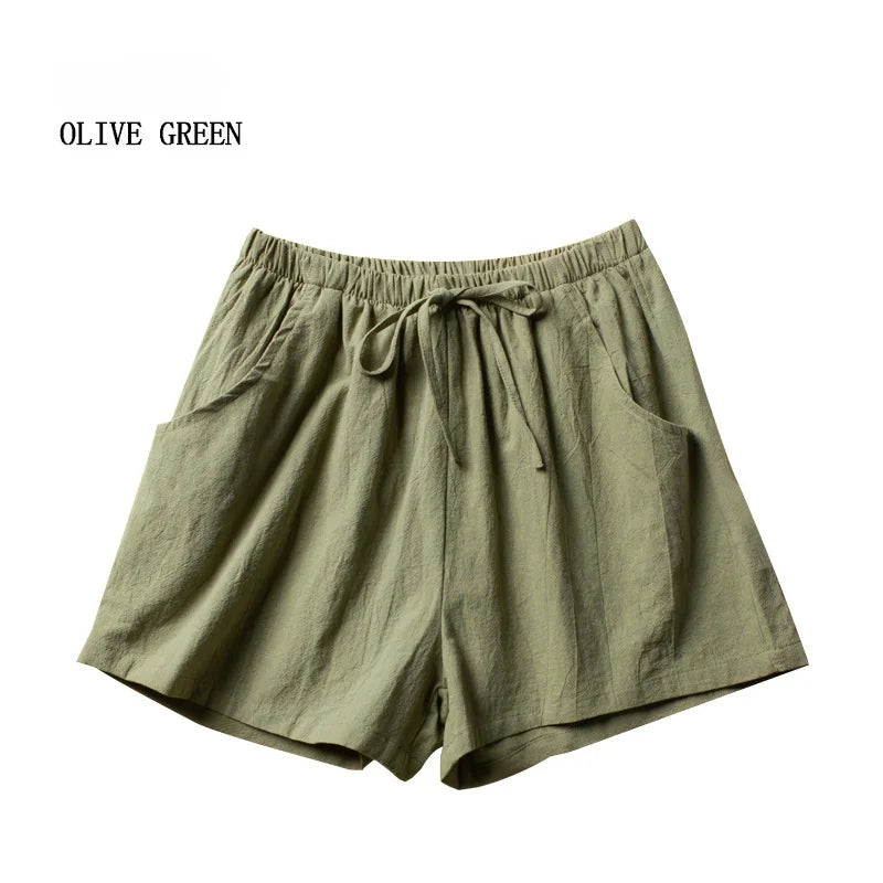 Linen High-Waist Sport Shorts | OWNLUXE