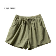Linen High-Waist Sport Shorts | OWNLUXE