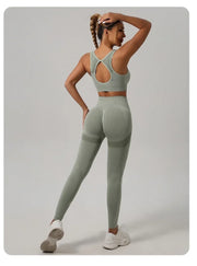 Seamless High-Waist Yoga Leggings - High-Stretch Fitness Pants