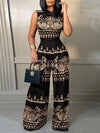 Women's Wide Leg Sleeveless Jumpsuit (Rose Red) | OWNLUXE