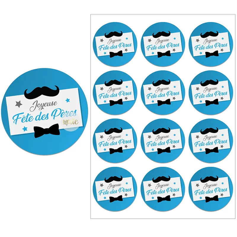 Happy Father's Day Decor Sticker Labels Bonne Fête Des | OWNLUXE