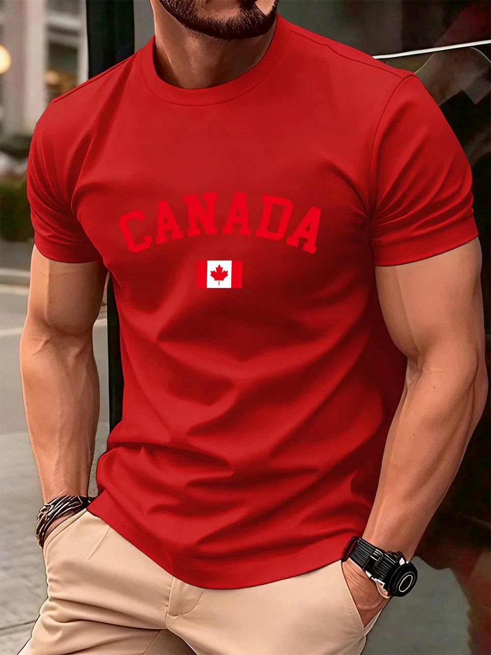 Canada Flag Cotton T-Shirt - Soft Oversized Fit for Men & Women