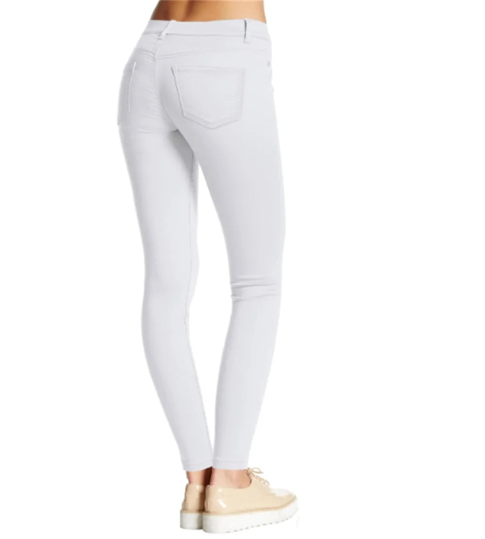 Women's High-Waisted Stretch Skinny Jeans – All-Season Office Elegance  |  Jean skinny extensible taille haute pour femme – Élégance de bureau pour toutes les saison