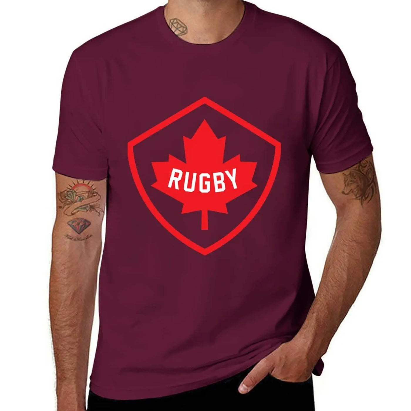 Canada Rugby Graphic T-Shirt – Oversized Plus Size | OWNLUXE