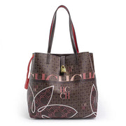 CH Women's Printed Handbag - Large Capacity Commuter Bag