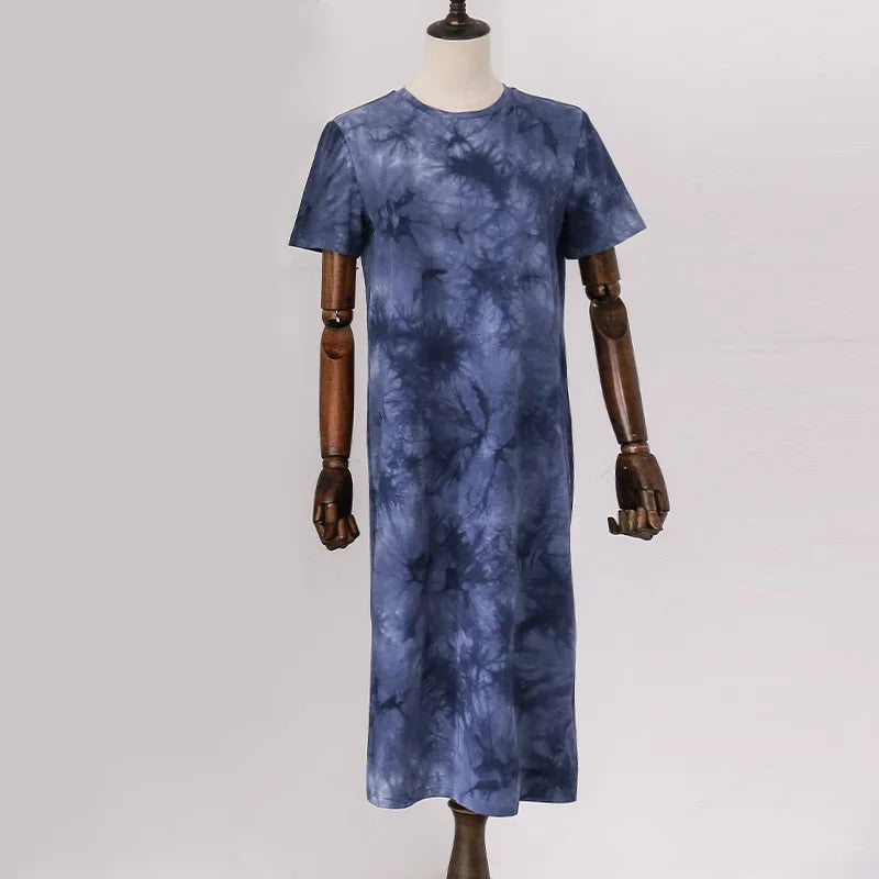 Short-Sleeve Cotton Midi Dress | OWNLUXE