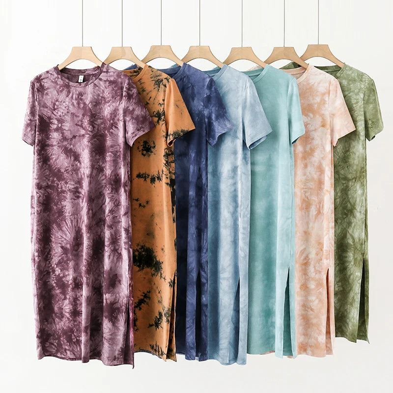 Short-Sleeve Cotton Midi Dress | OWNLUXE