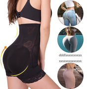 High Waisted Padded Butt Lifter Shapewear - Tummy Control Panty