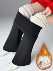 Wool-Lined Bell-Bottom Pants | OWNLUXE