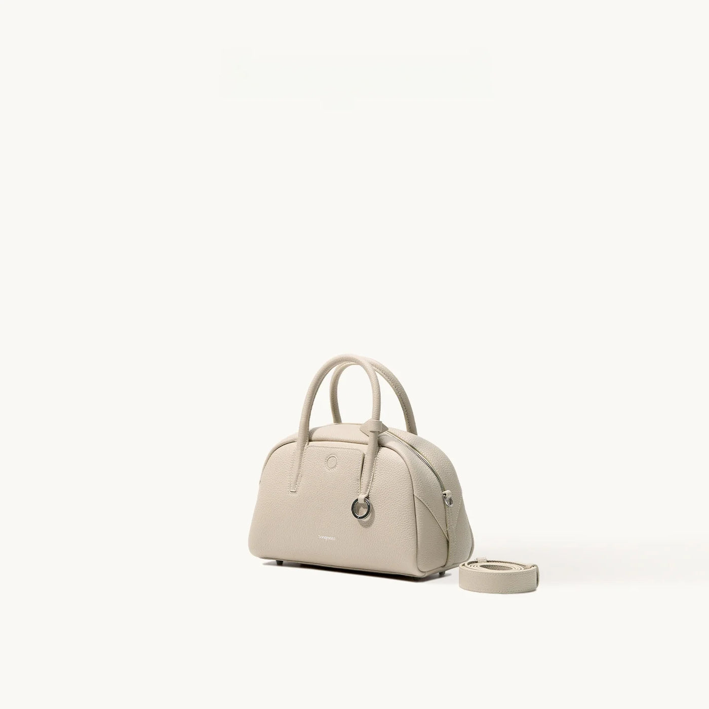 Split Leather Boston Bowling Bag - Compact Travel Crossbody Shoulder Bag | OWNLUXE