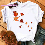 Load image into Gallery viewer, Fashion Canada Maple Leaf Flag Print Women T-Shirt O-Neck Short Sleeve | OWNLUXE
