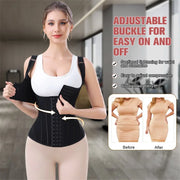 MiiOW U-shaped Waist Trainer Corset Women Shaper Waist Trainer Steel Bone Slimming Mesh Breathable Women's Tank Top Shapewear