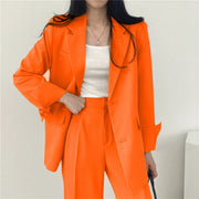 Tailored Office Pant Suit - Structured Business Set for Women