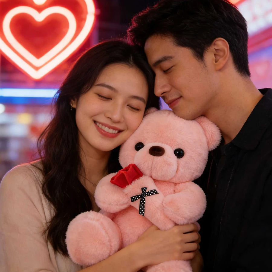 Rose Bear Plush Toy | OWNLUXE