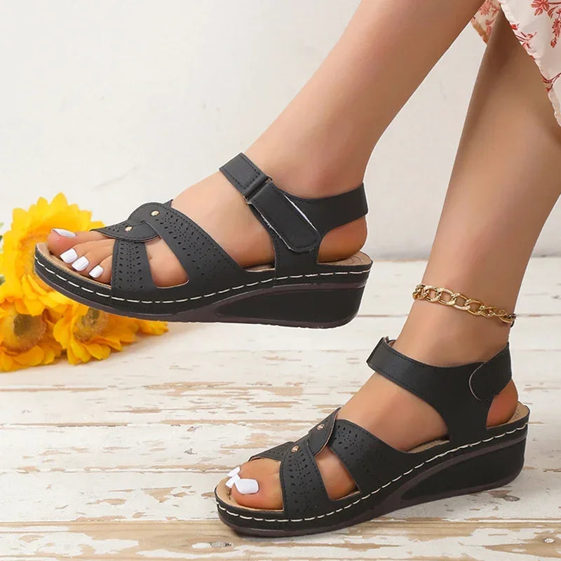 Women's Platform Wedge Plus-Size Sandals – Shop at OWNLUXE