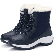 Chic Mid-Calf Winter Platform Boots with Plush Lining