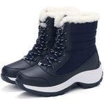 Load image into Gallery viewer, Chic Mid-Calf Winter Platform Boots with Plush Lining
