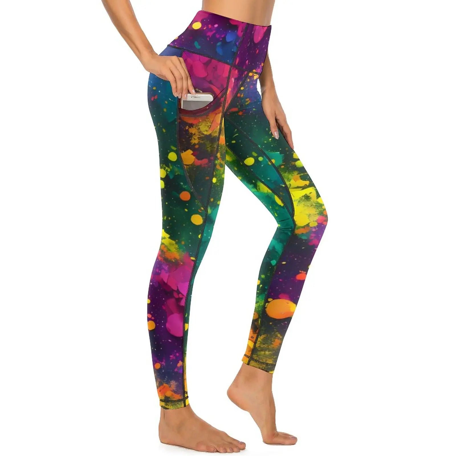 Women's High-Waist Printed Leggings – Stretchy, Comfortable & Casual