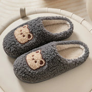 Cute Bear Fluffy Slippers – Warm Plush House Shoes