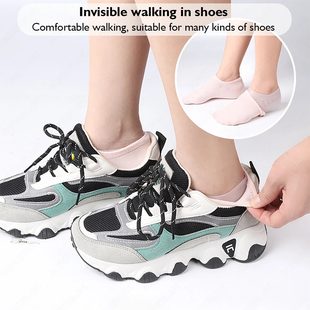 Height Increasing Insoles - Silicone Heel Lift Cushion Socks | OWNLUXE