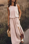Off-Shoulder Mini Sleeveless Maxi Dress | OWNLUXE