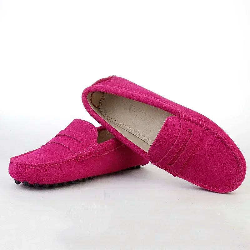 Women's Leather Loafers (Light Grey) – Shop at OWNLUXE
