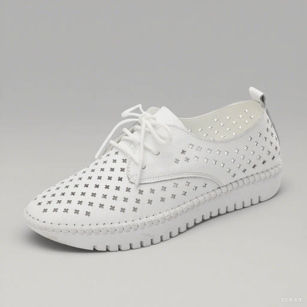 Women's Lace Leather Sneakers – Shop at OWNLUXE