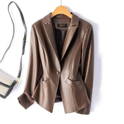 Women’s Casual Leather Jacket – All-Season Split Leather