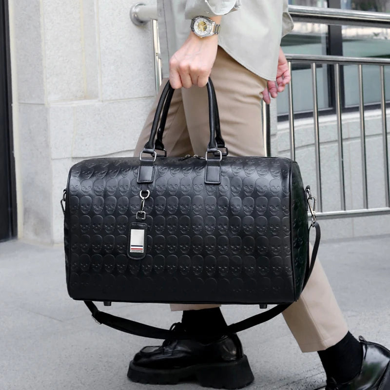 Minimalist PU Travel Duffle Bag | Sac de voyage minimaliste en cuir PU