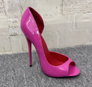 High-Heel Leather High Heels (Red Style 2) | OWNLUXE