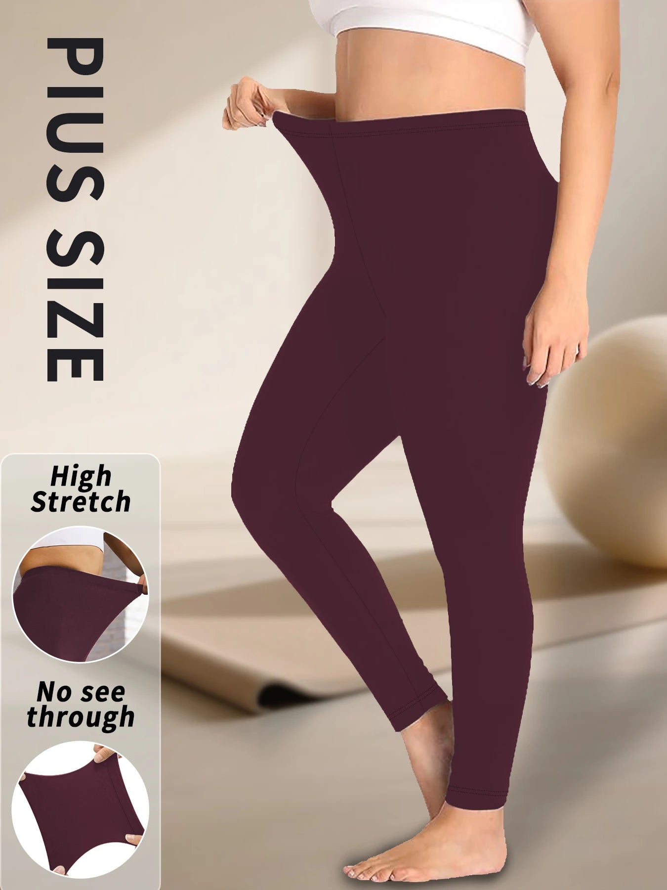Extended-Size Yoga Running Leggings | OWNLUXE